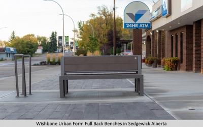 Wishbone Urban Form Full Back Bench in Sedgewick Alberta